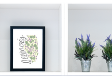 Load image into Gallery viewer, Illinois State Map Art Print