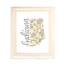 Load image into Gallery viewer, Indiana State Map Art Print