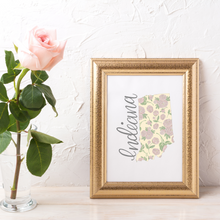 Load image into Gallery viewer, Indiana State Map Art Print