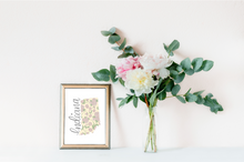 Load image into Gallery viewer, Indiana State Map Art Print