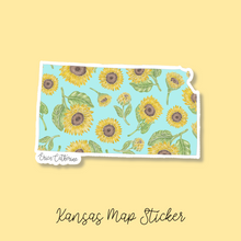 Load image into Gallery viewer, Kansas State Flower Map Vinyl Sticker