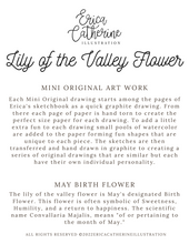 Load image into Gallery viewer, May Birth Flower - Lily of the Valley Mini Original Artwork