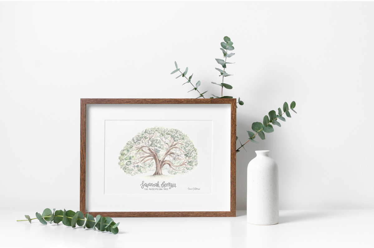 Majestic Oak Tree Art Print
