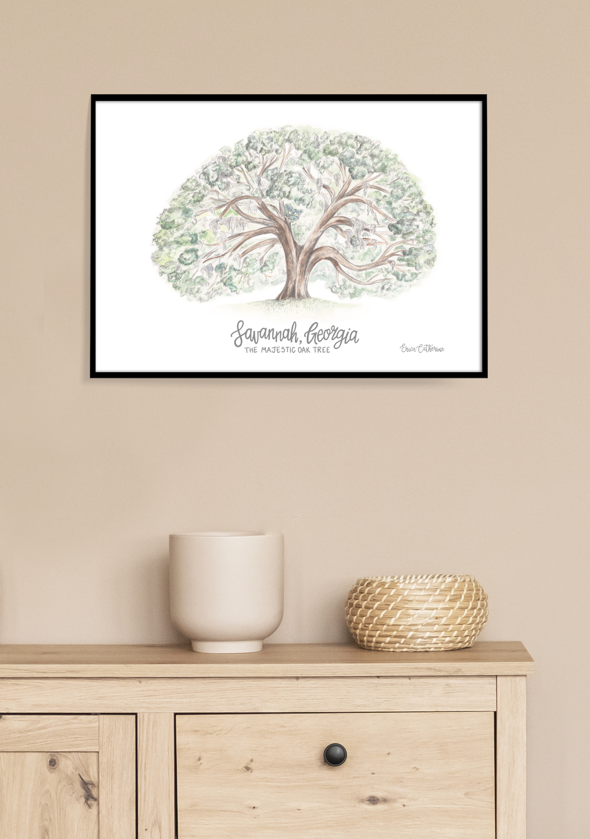 Majestic Oak Tree Art Print