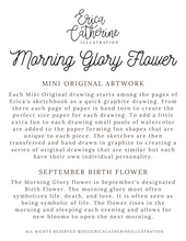 Load image into Gallery viewer, September Birth Flower - Morning Glory Mini Original Drawing