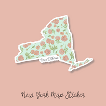 Load image into Gallery viewer, New York State Flower Map Vinyl Sticker