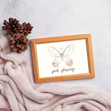 Load image into Gallery viewer, Pink Glasswing Butterfly Art Print