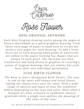 Load image into Gallery viewer, June Birth Flower - Rose Mini Original Drawing