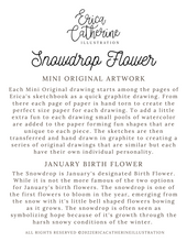 Load image into Gallery viewer, January Birth Flower - Snowdrop Mini Original Drawing
