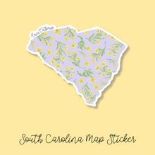 Load image into Gallery viewer, South Carolina State Flower Map Vinyl Sticker