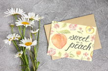 Load image into Gallery viewer, Sweet as a Peach Folded Card