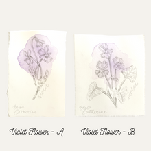 Load image into Gallery viewer, February Birth Flower - Violet Mini Original Artwork