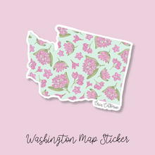 Load image into Gallery viewer, Washington State Flower Map Vinyl Sticker