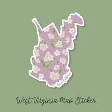 Load image into Gallery viewer, West Virginia State Flower Map Vinyl Sticker