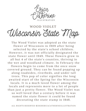 Load image into Gallery viewer, Wisconsin State Flower Map Vinyl Sticker