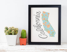 Load image into Gallery viewer, California State Map Art Print