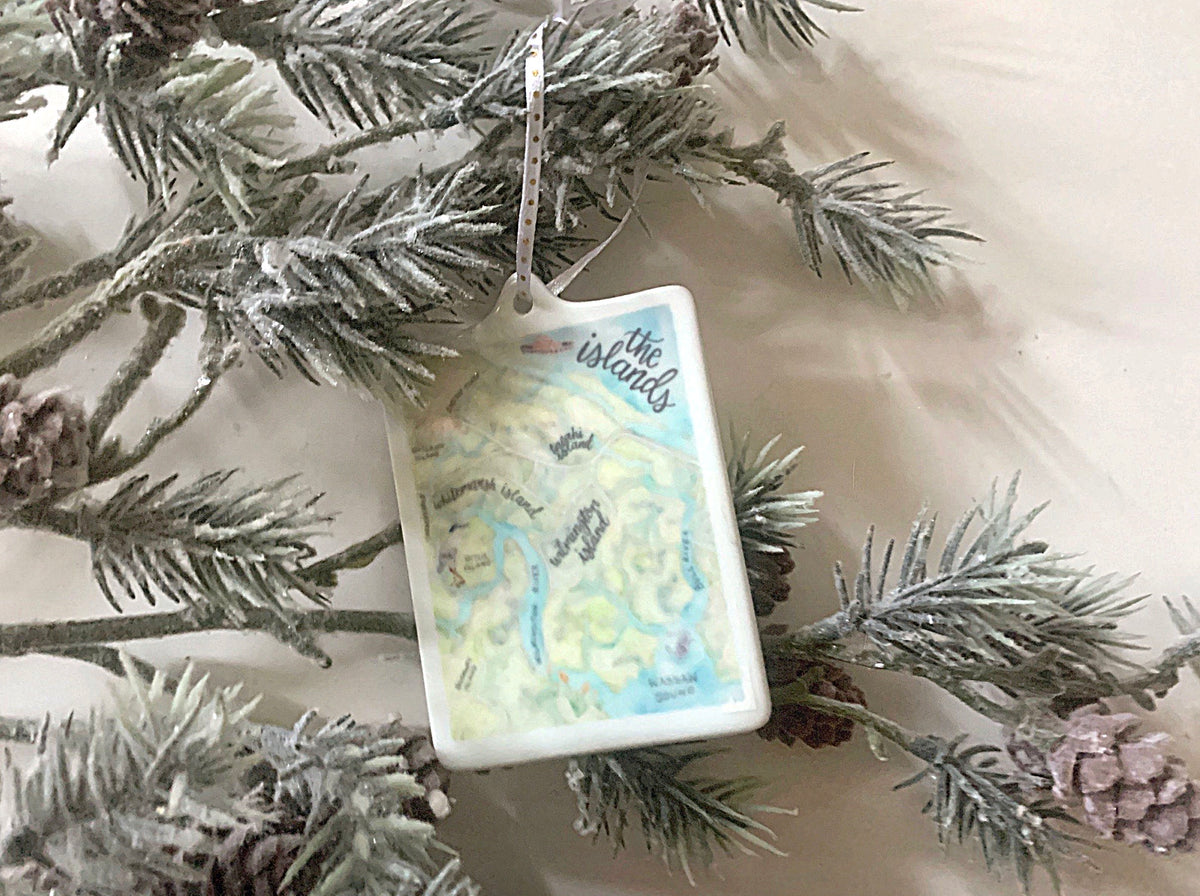 Savannah Map Ornaments