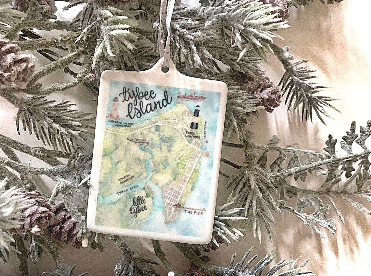 Savannah Map Ornaments
