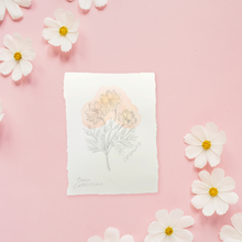 Load image into Gallery viewer, October Birth Flower - Cosmos Mini Original Drawing