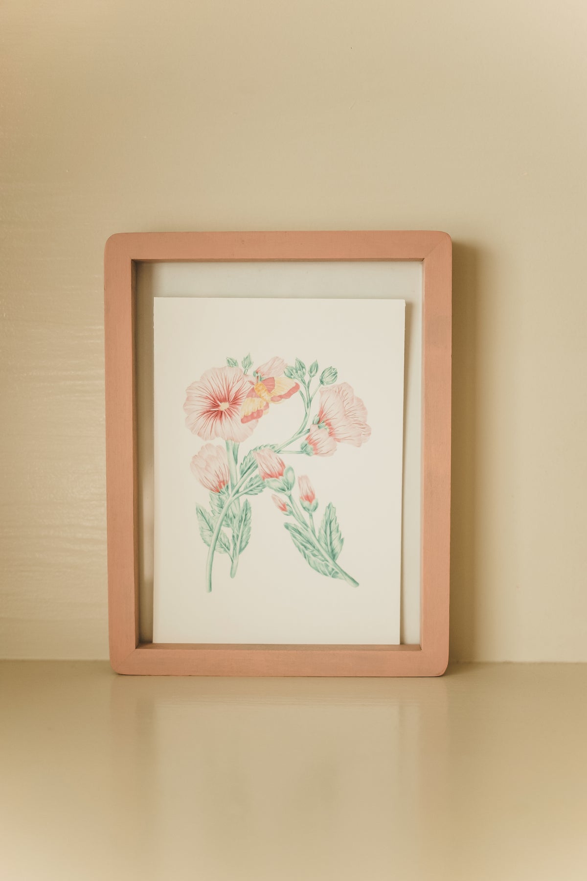 Letter R Floral Initial Art Print
