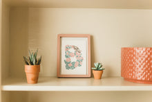 Load image into Gallery viewer, Letter B Floral Initial Art Print