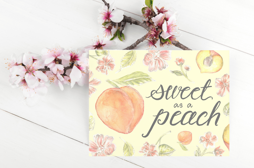 Sweet as a Peach Folded Card