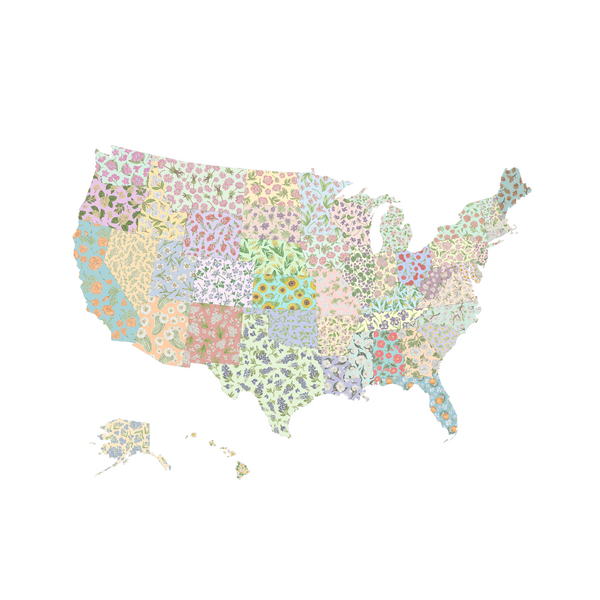 US State Flower Maps