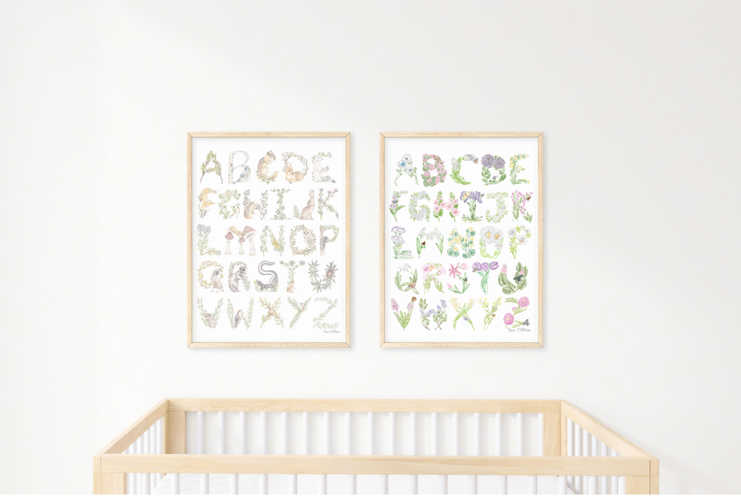Woodland Alphabet Fine Art Print