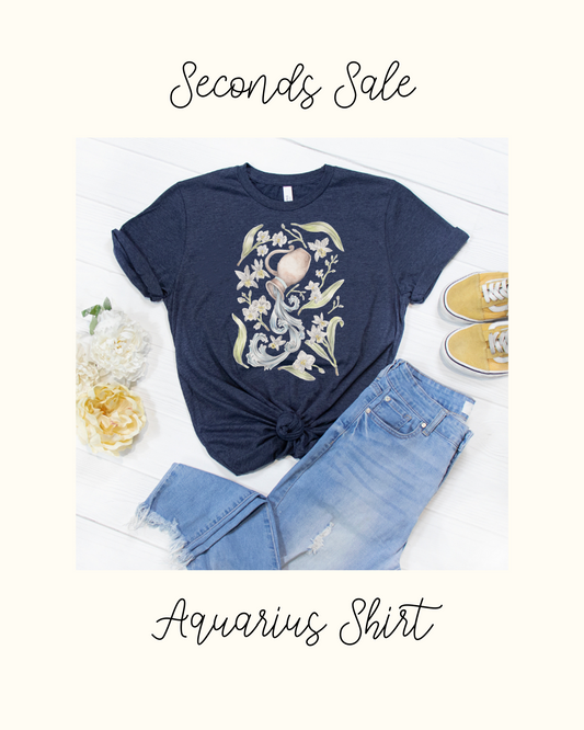Aquarius Zodiac Sign Shirt - Seconds Sale