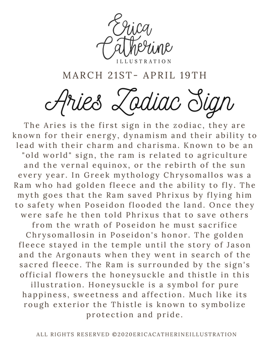 Aries Zodiac Sign - Seconds Sale