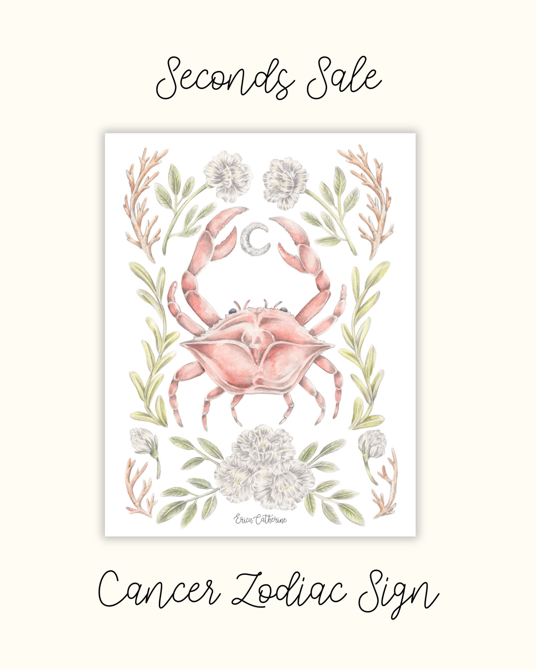Cancer Zodiac Sign Print - Seconds Sale