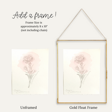 Load image into Gallery viewer, January Birth Flower - Carnation Mini Original Drawing
