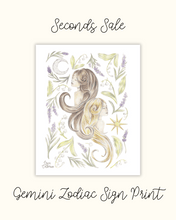 Load image into Gallery viewer, Gemini Zodiac Sign Art Print - Seconds Sale
