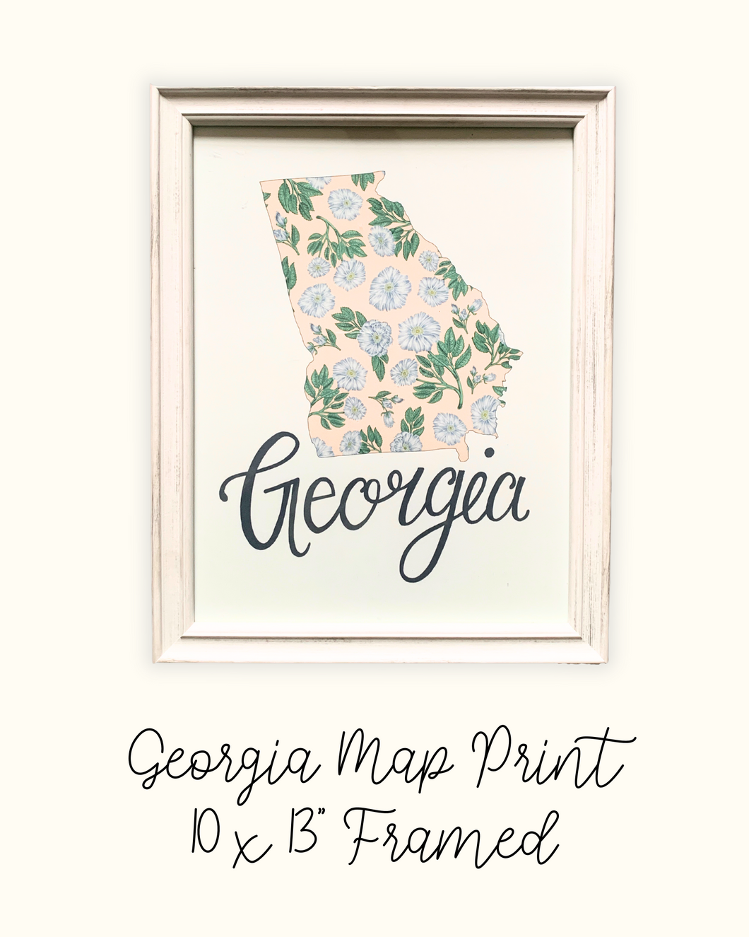 Georgia State Map Print 10x13