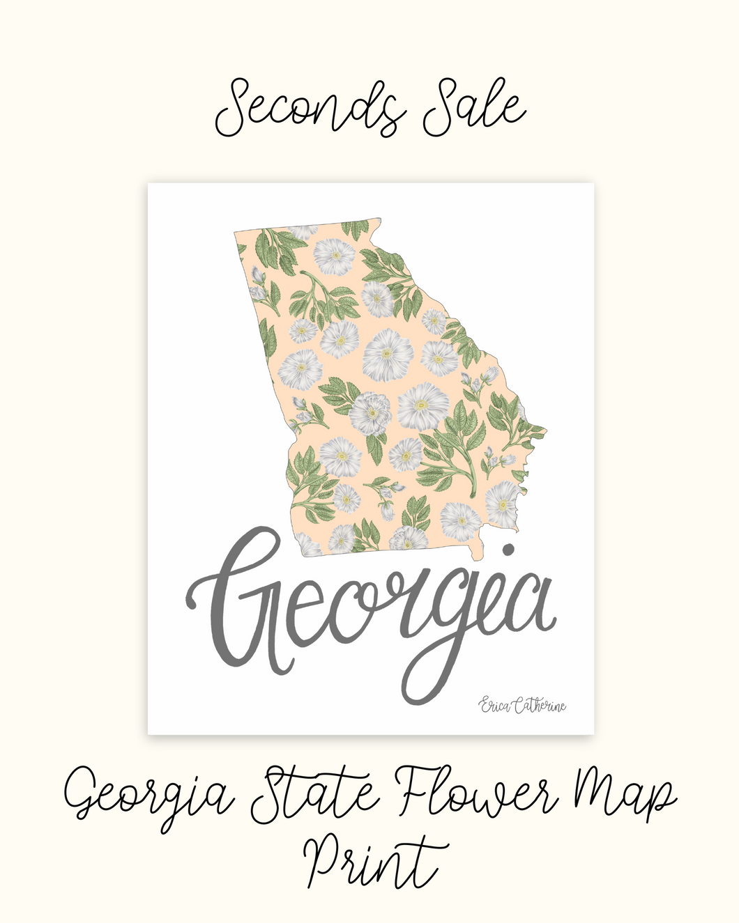 Georgia Map Print - Seconds Sale