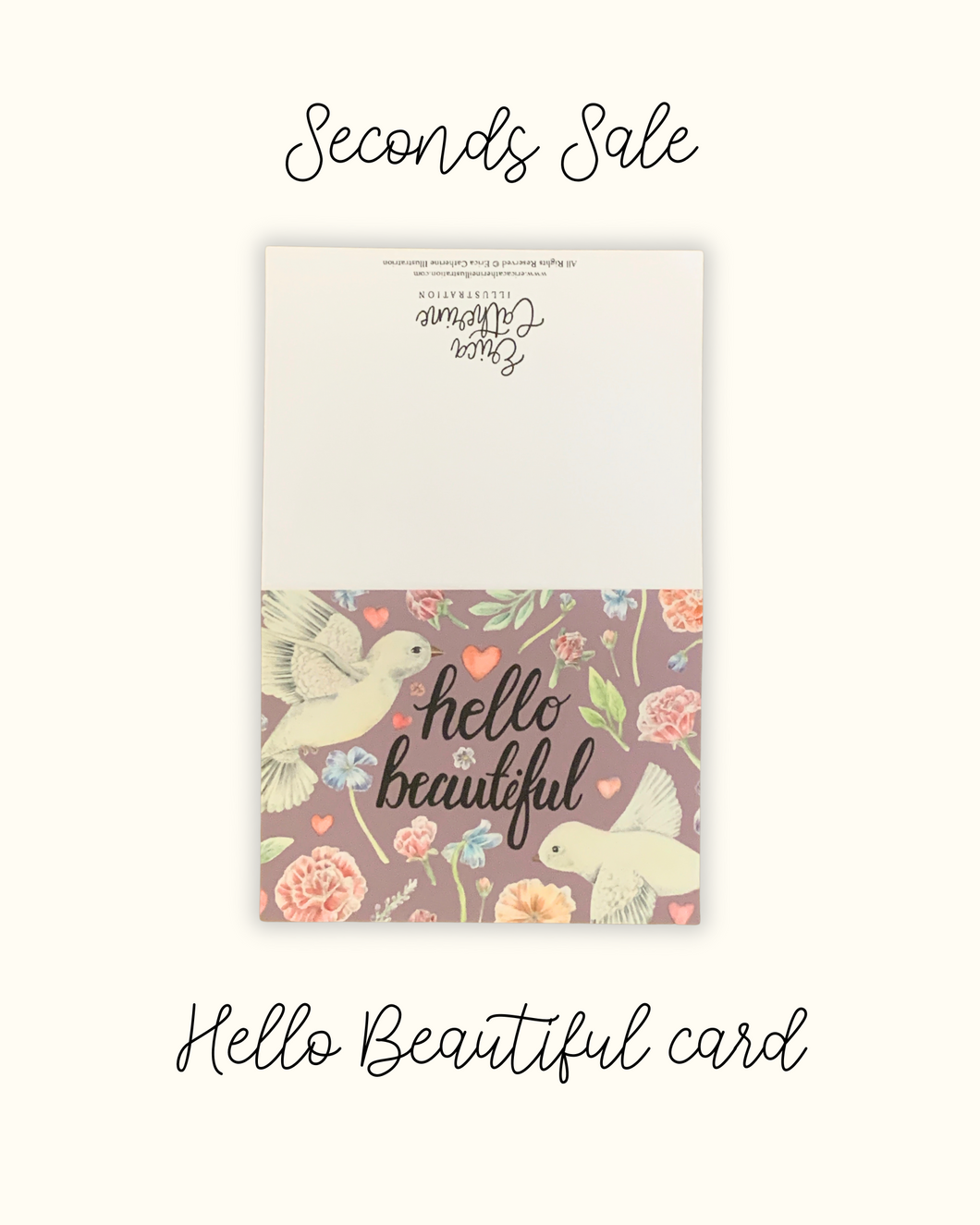 Hello Beautiful Card- Seconds Sale
