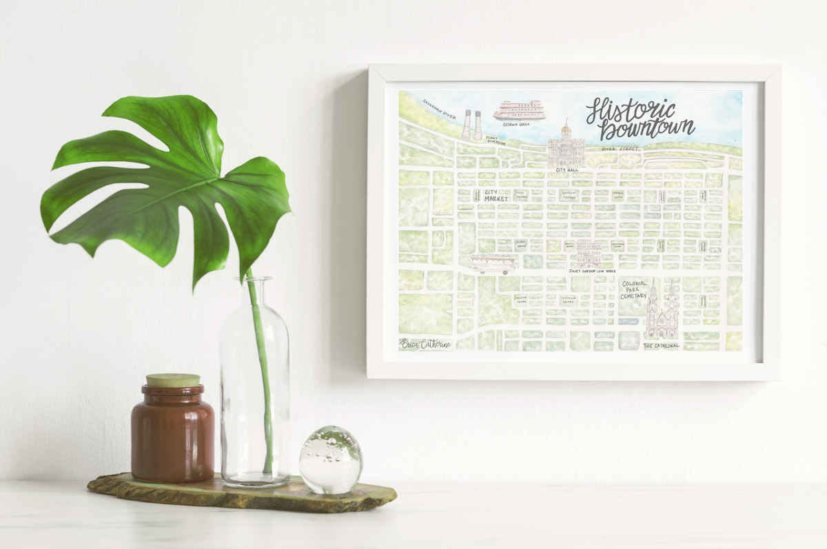 Historic Downtown Savannah Map