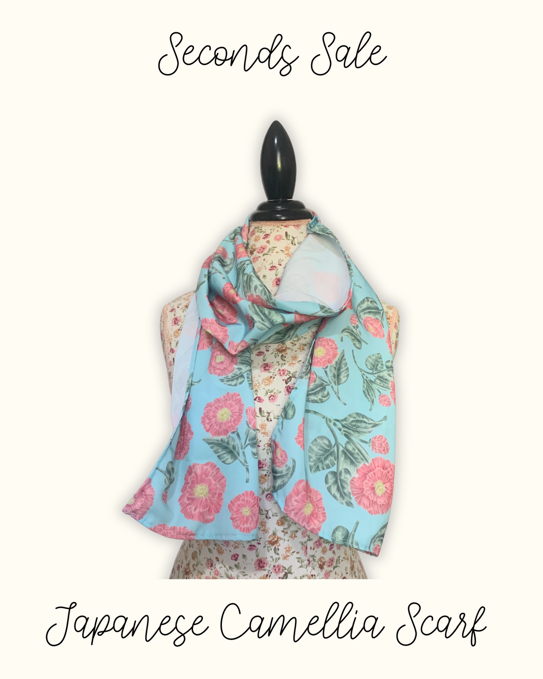 Japanese Camellia Long Scarf - Seconds Sale