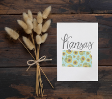 Load image into Gallery viewer, Kansas State Map Art Print
