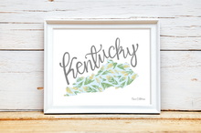 Load image into Gallery viewer, Kentucky State Map Fine Art Print
