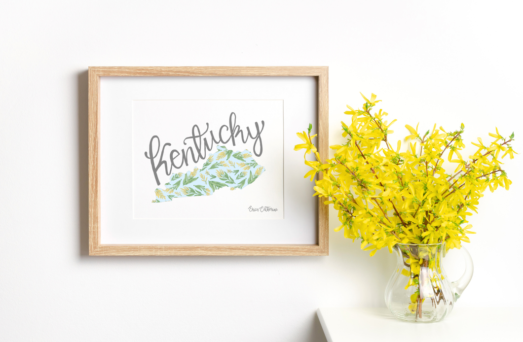 Kentucky State Map Fine Art Print