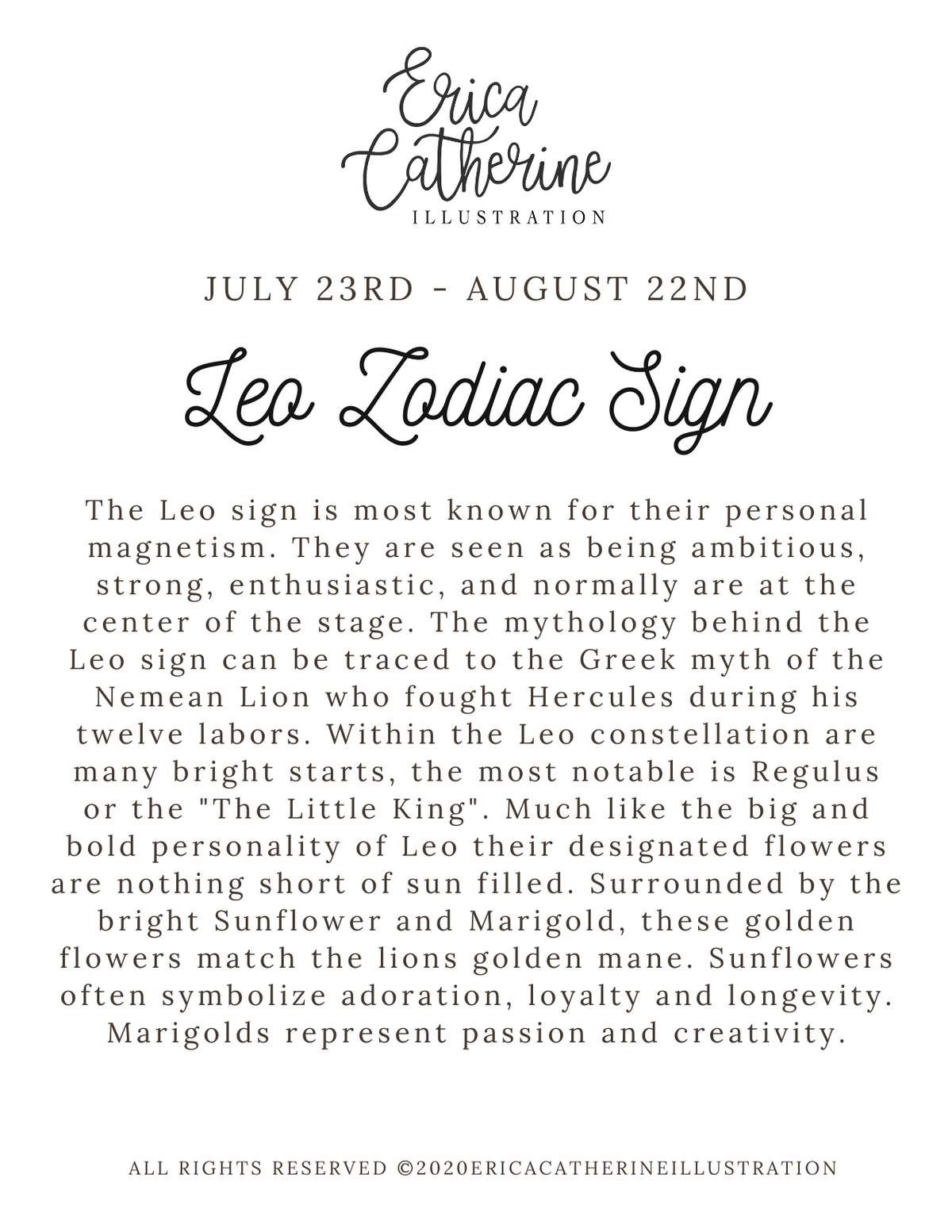 Leo Zodiac Sign - Seconds Sale