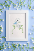 Load image into Gallery viewer, Letter A Initial Floral Art Print
