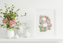 Load image into Gallery viewer, Letter B Floral Initial Art Print
