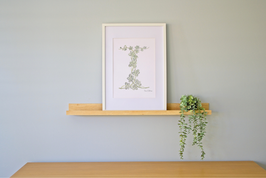 Letter I Woodland Alphabet Fine Art Print