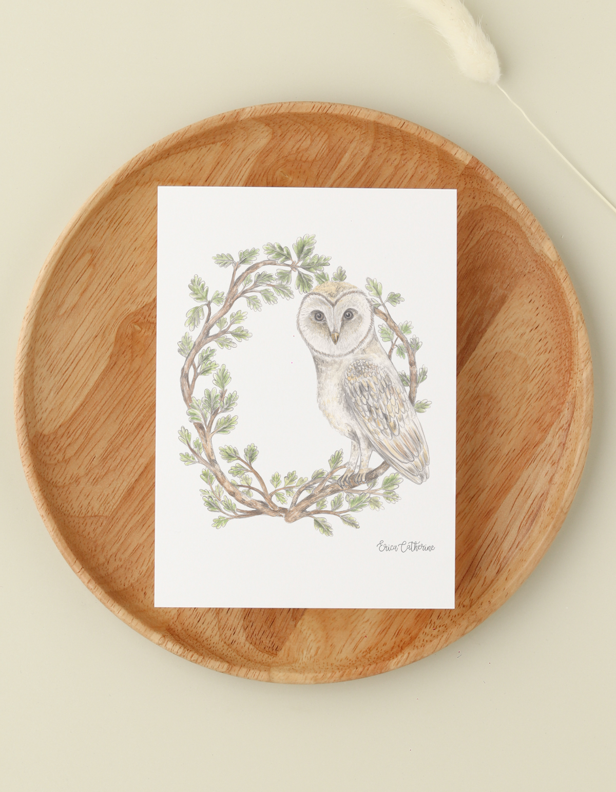 Letter O Woodland Alphabet Fine Art Print