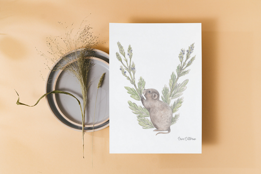 Letter V Woodland Alphabet Fine Art Print