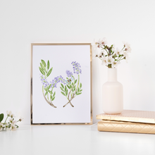 Load image into Gallery viewer, Letter W Initial Art Print
