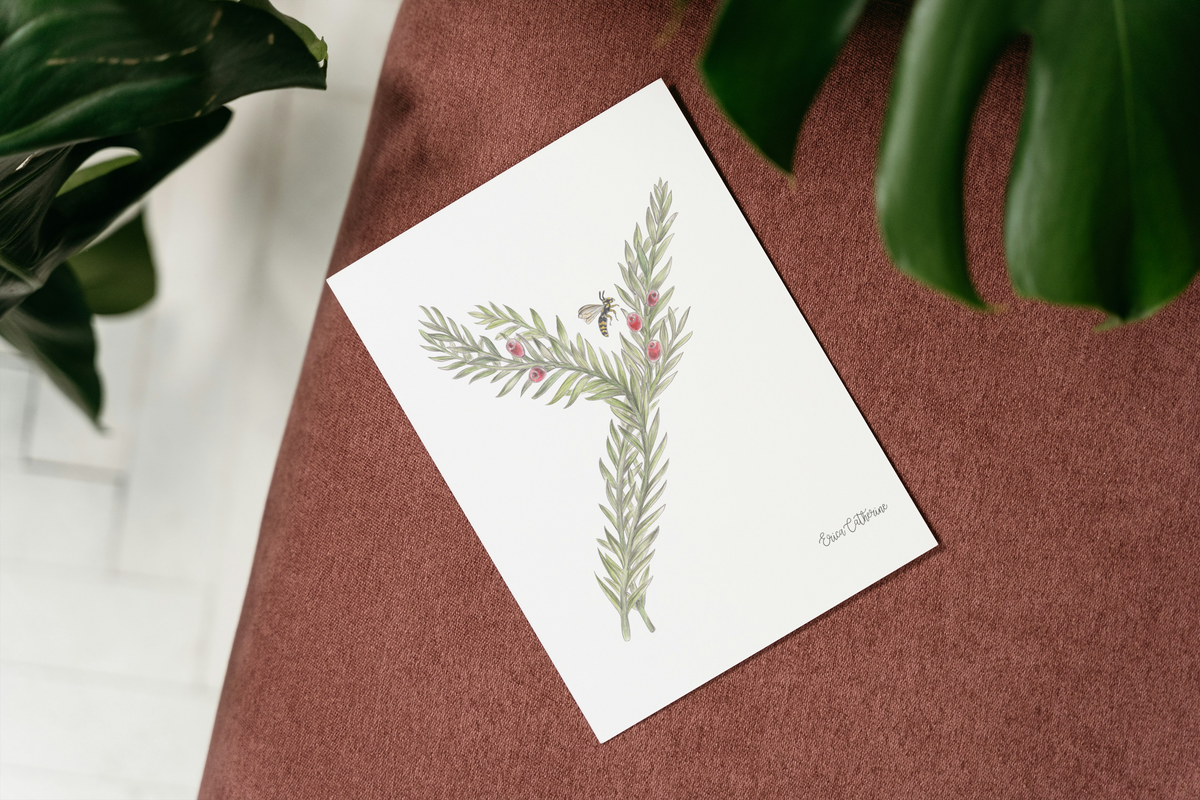 Letter Y Woodland Alphabet Fine Art Print