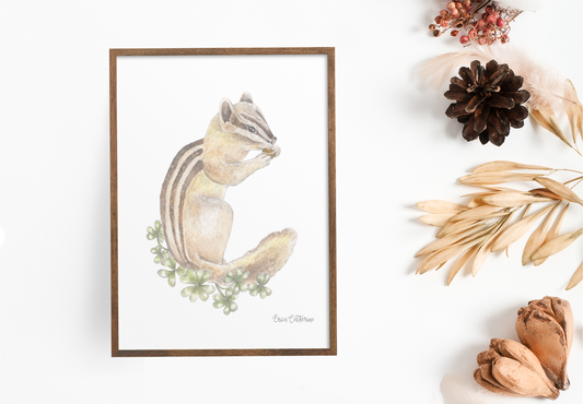 Letter C Woodland Alphabet Fine Art Print